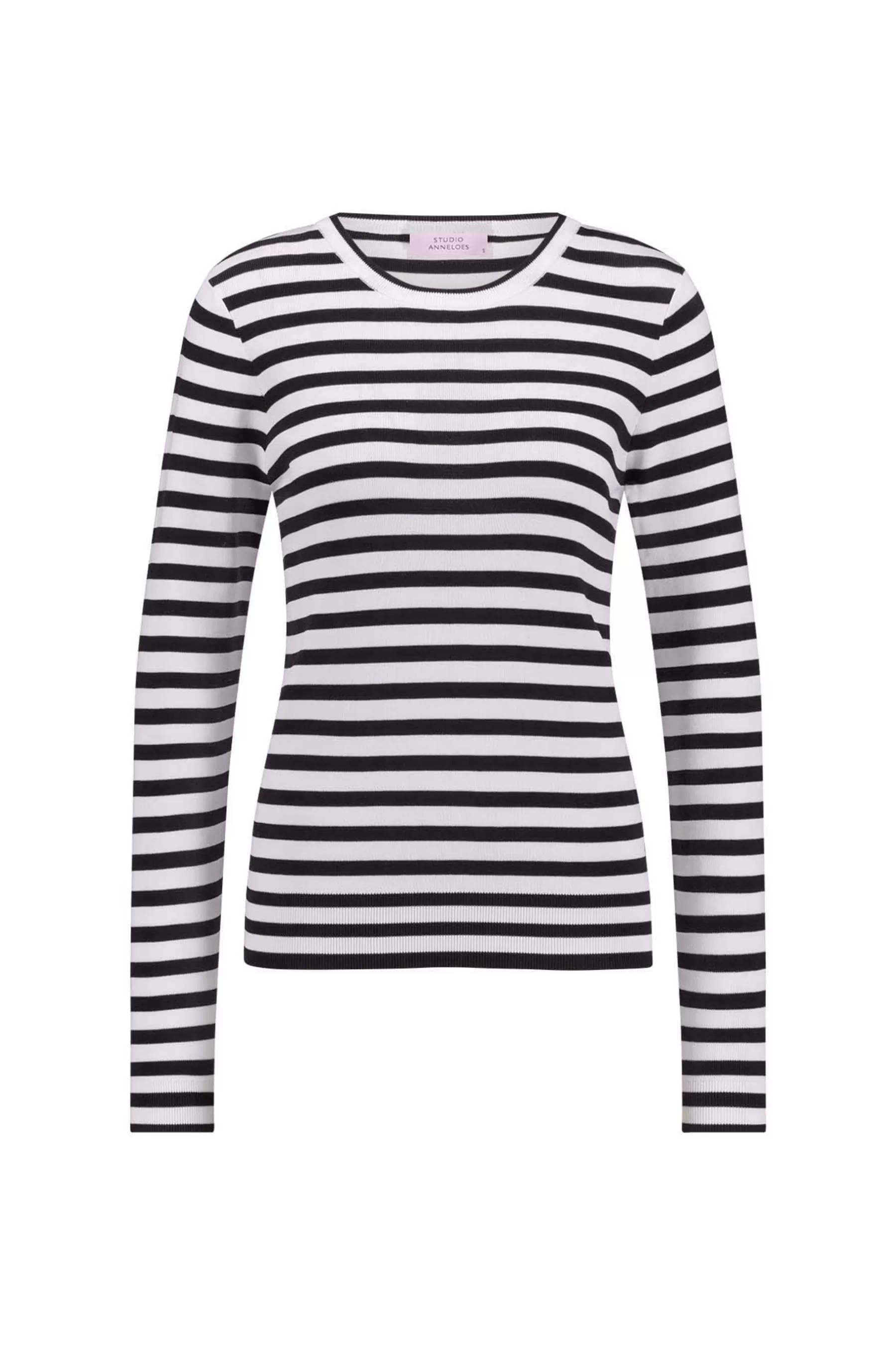 Studio Anneloes Truien & Vesten | Shirts & Tops<Luna stripe pullover - off white/black