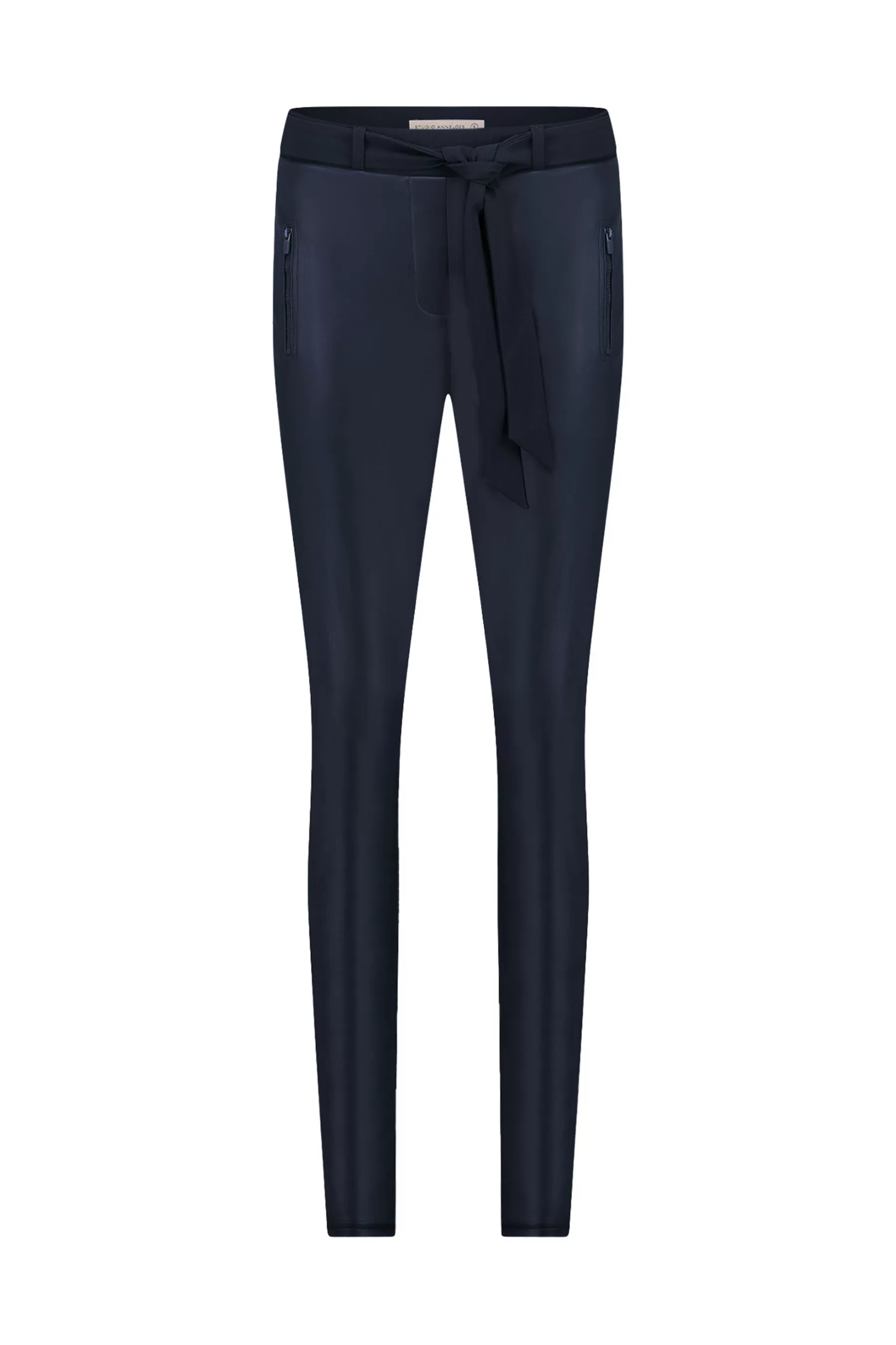 Studio Anneloes Broeken<Margot leather trousers - dark blue