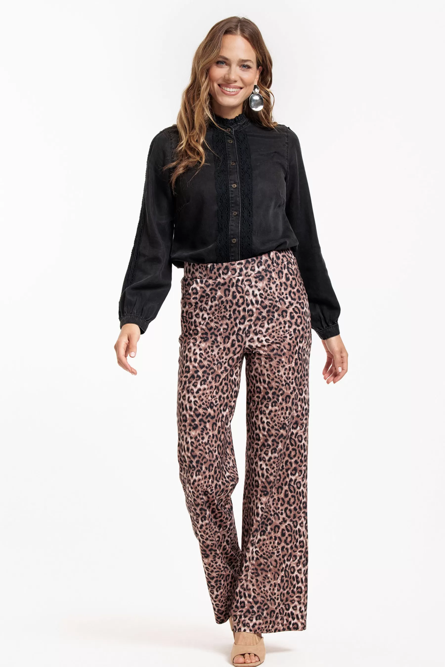 Studio Anneloes Broeken<Marilon animal trousers - kit/chocolate