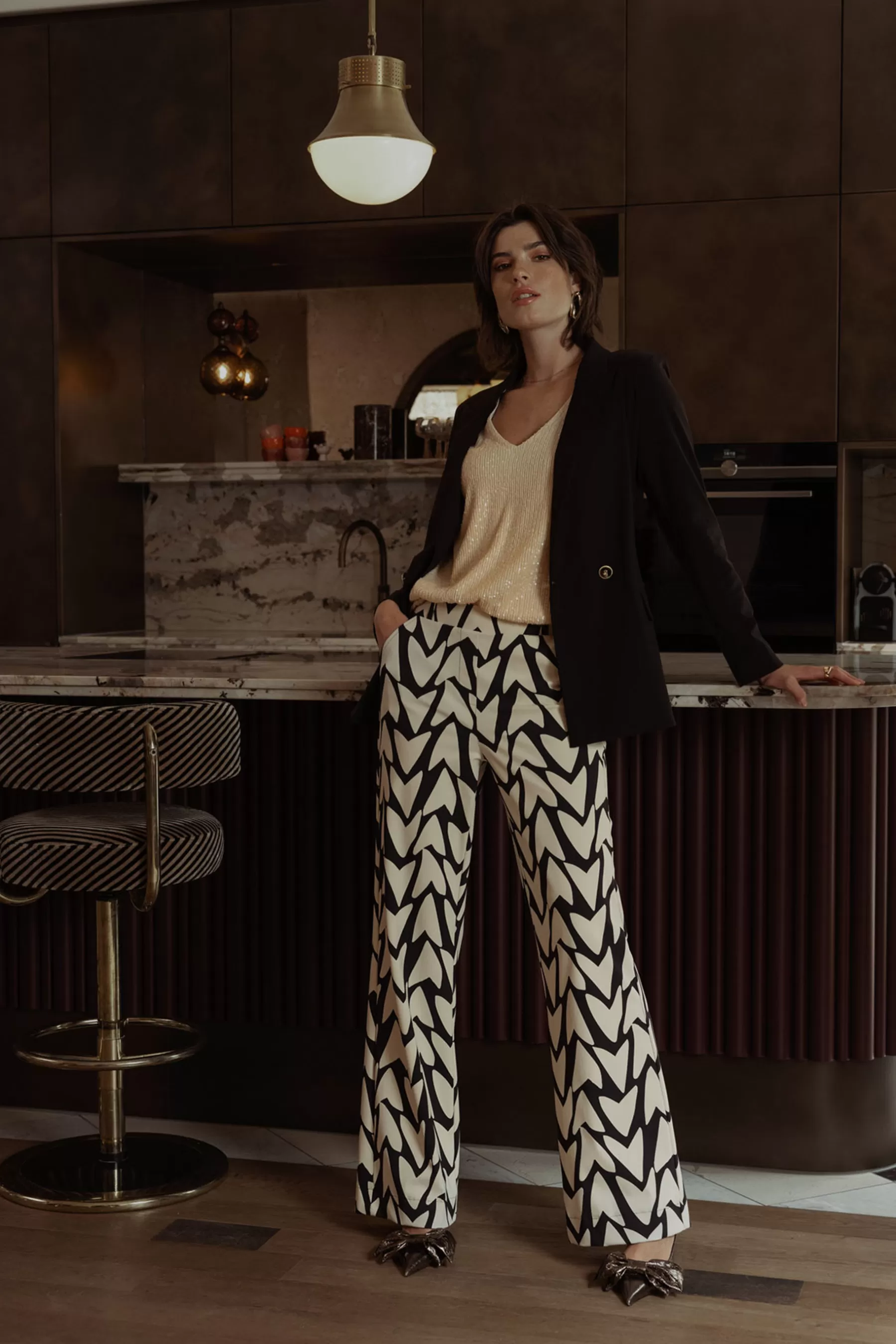 Studio Anneloes Broeken<Marilon love trousers - black/kit