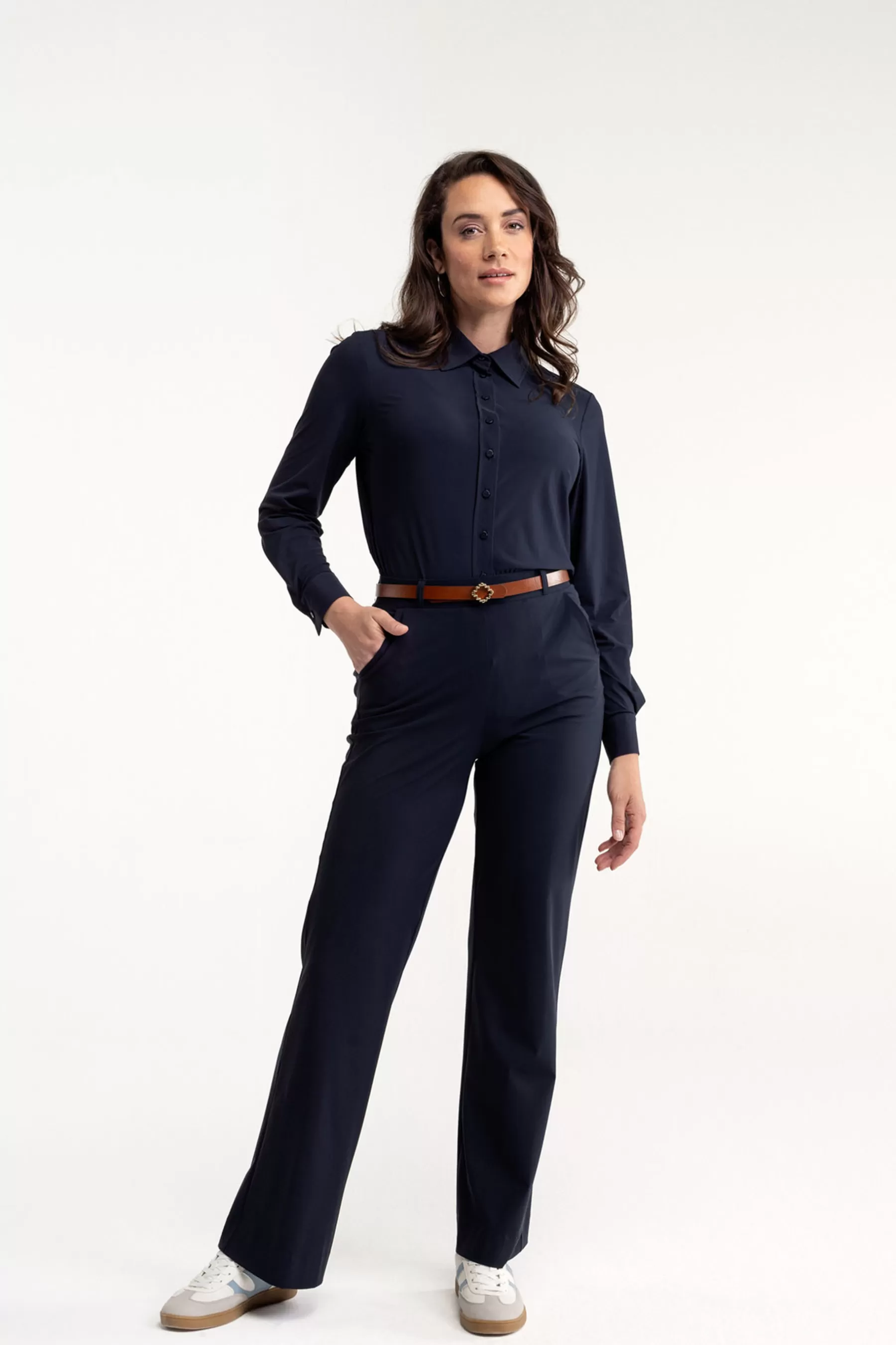 Studio Anneloes Broeken | Essentials<Marilon Trousers - dark blue