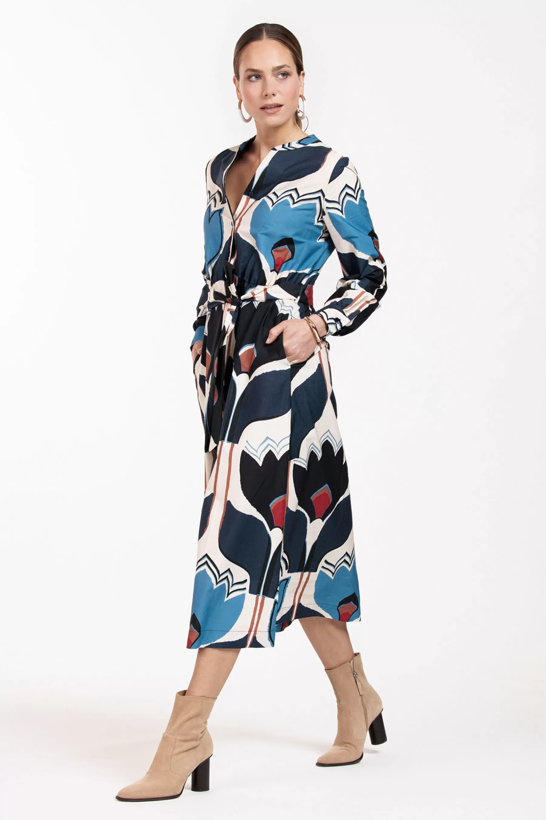 Studio Anneloes Jurken & Rokken<Marin tulip poplin dress - multi color