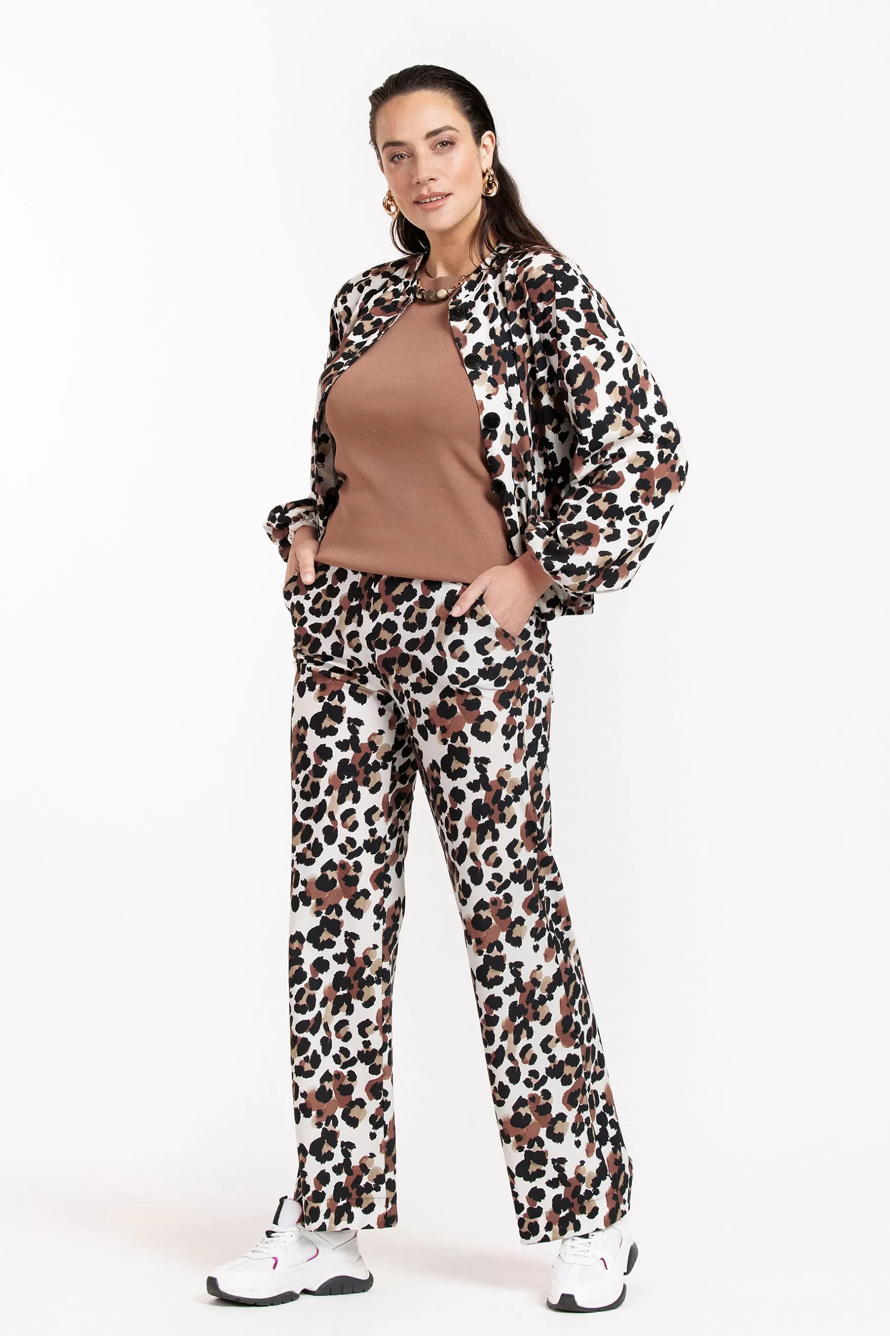 Studio Anneloes Broeken<Marinda leopard trousers - kit/chocolate