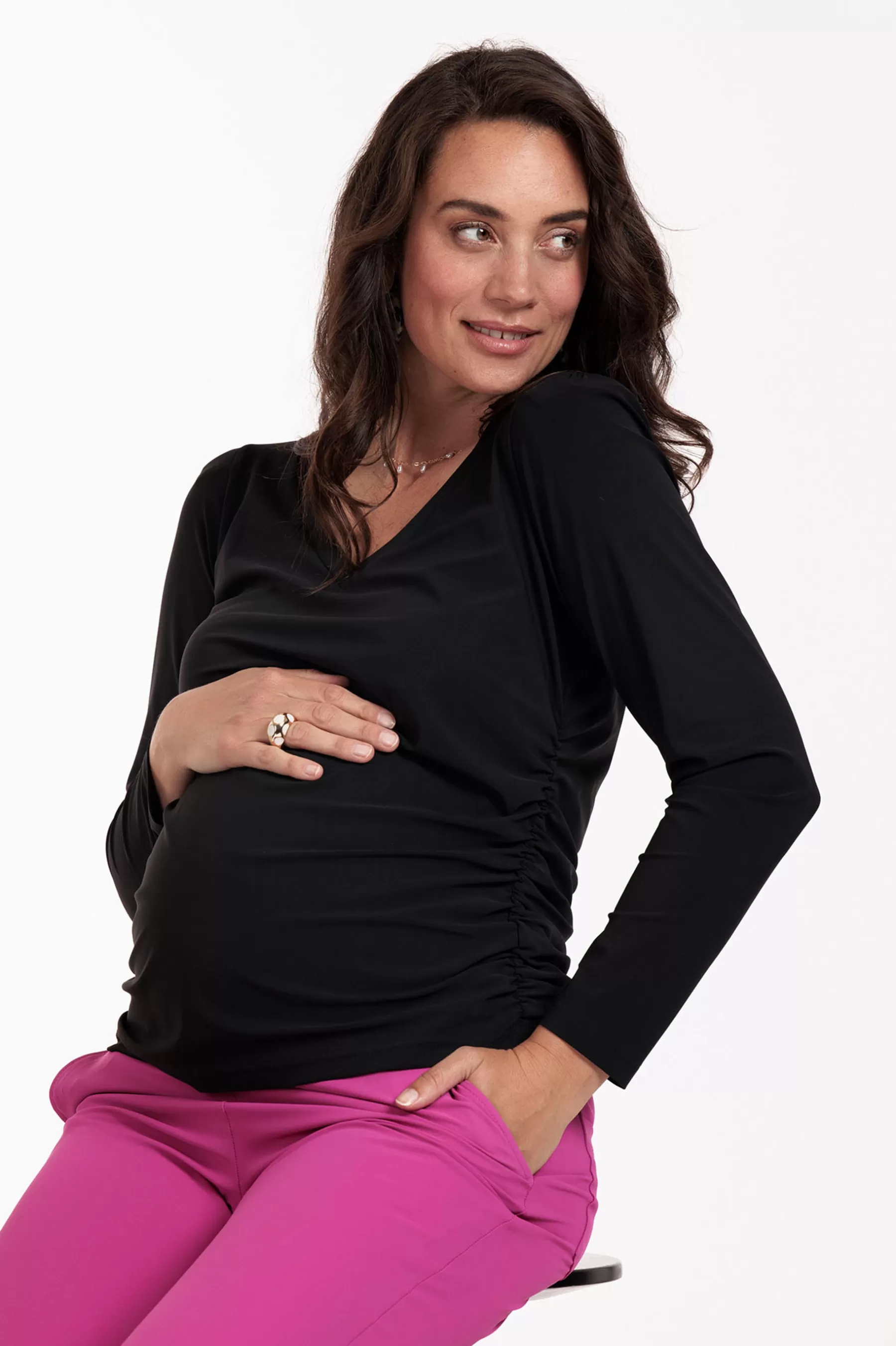 Studio Anneloes Shirts & Tops | Essentials<Maternity shirt - black