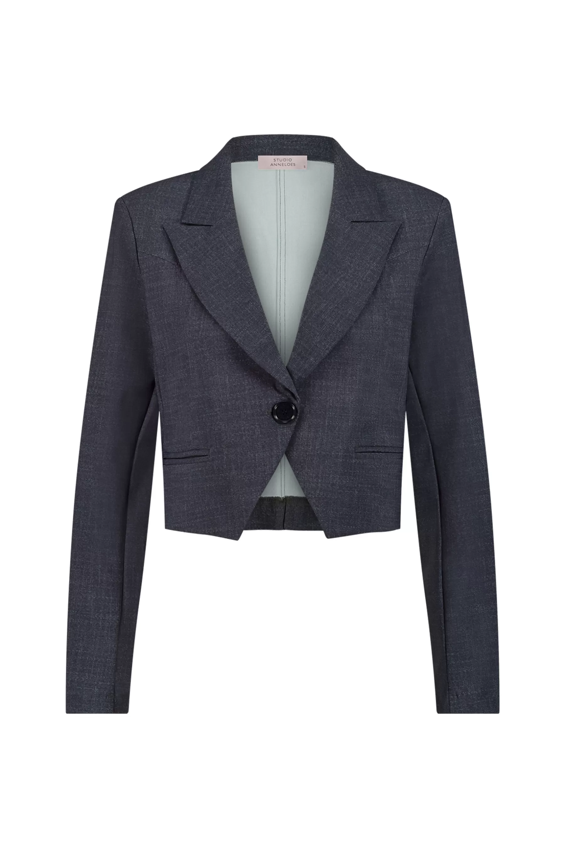 Studio Anneloes Blazers & Jasjes<Mavy woven look blazer - midnight blue