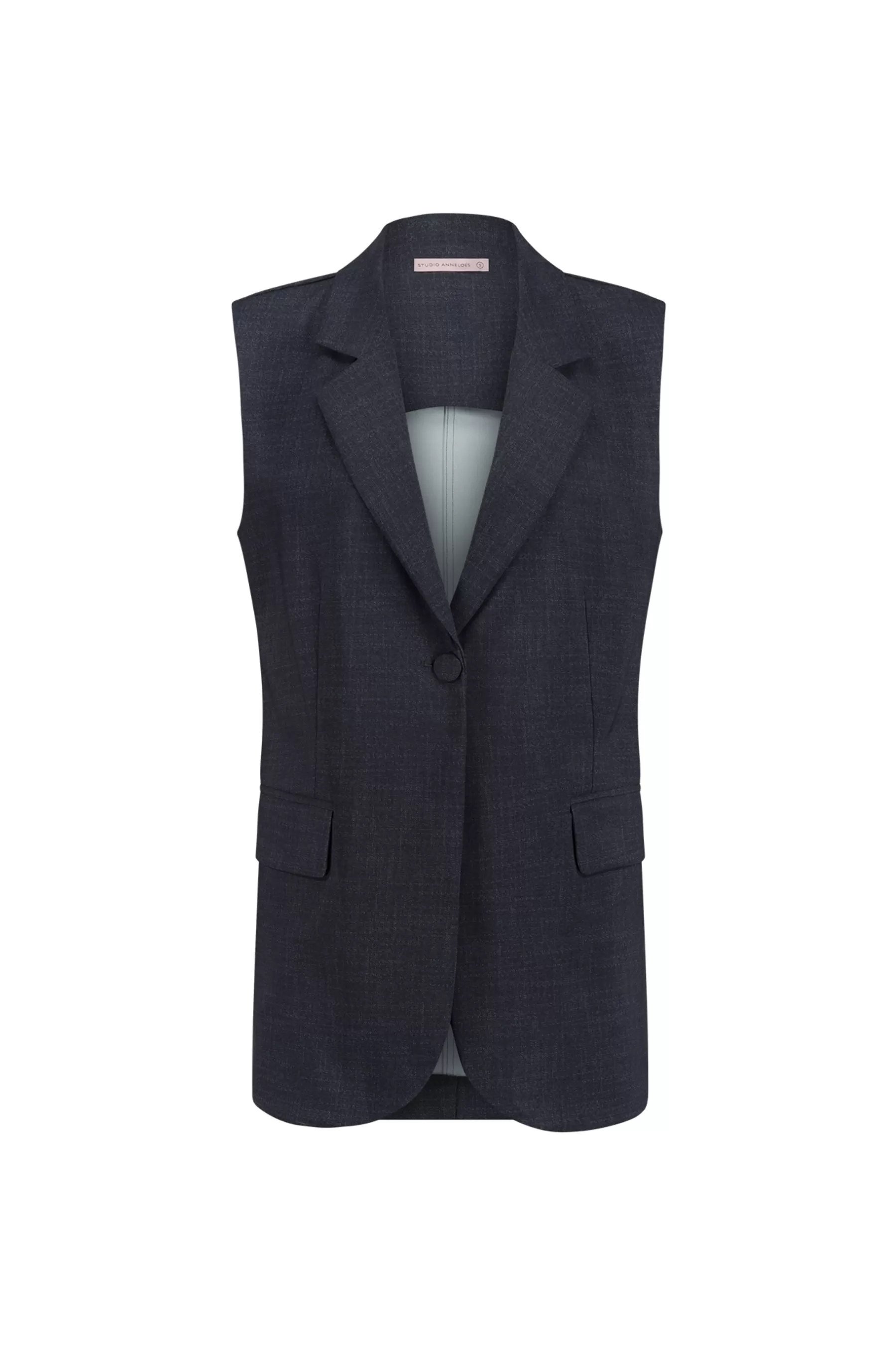 Studio Anneloes Blazers & Jasjes<Minte bnd dnm tweed gilet - midnight blue