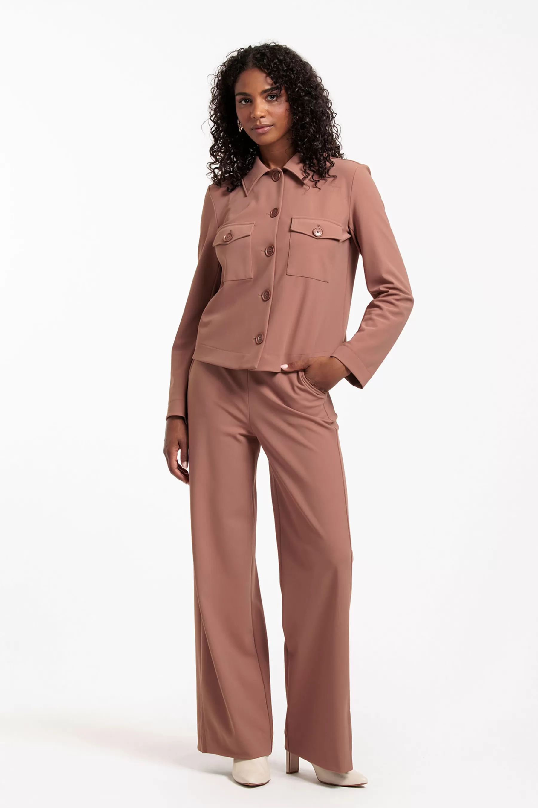 Studio Anneloes Broeken<Naomi bonded trousers - chocolate