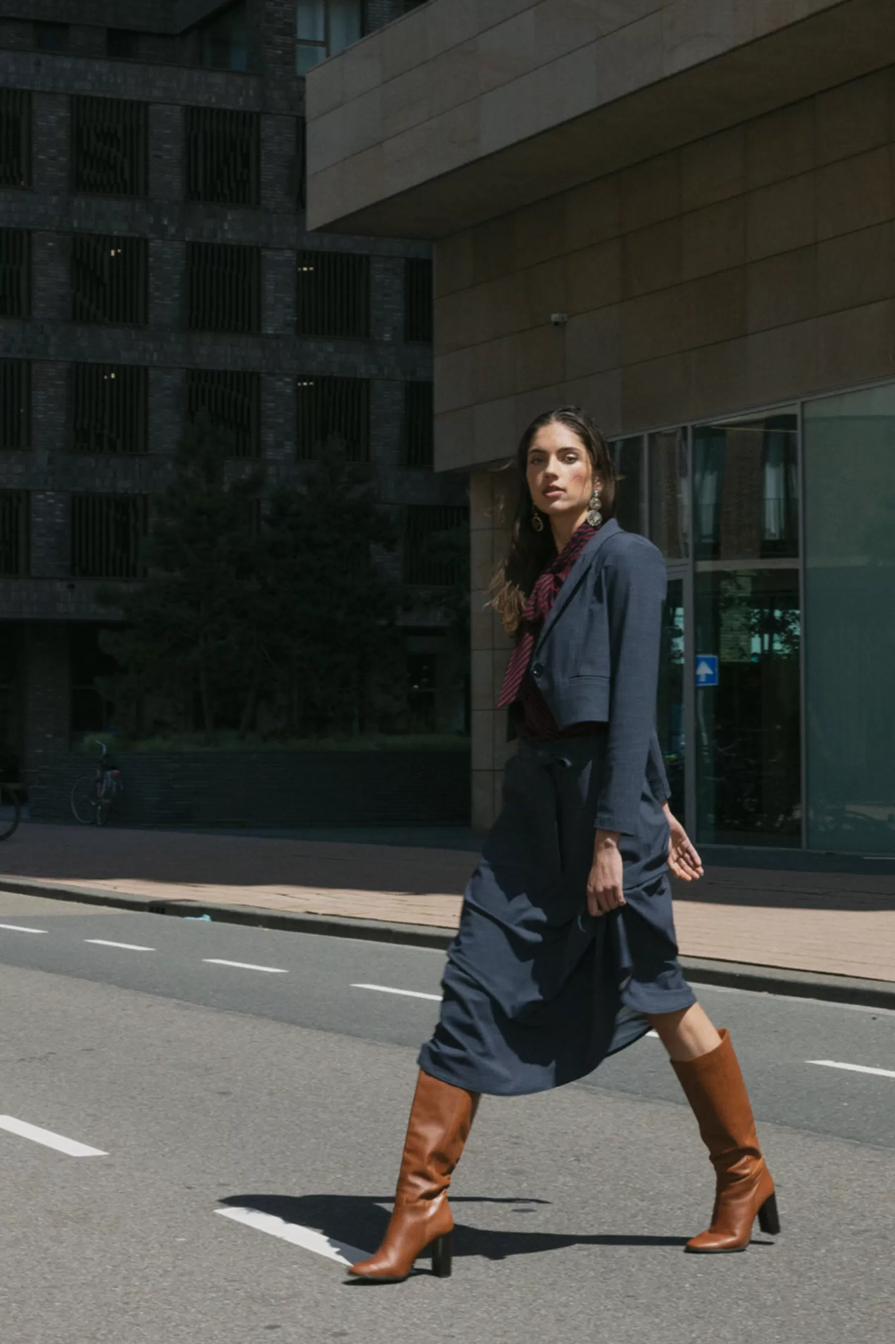 Studio Anneloes Jurken & Rokken<Nelly woven look skirt - midnight blue