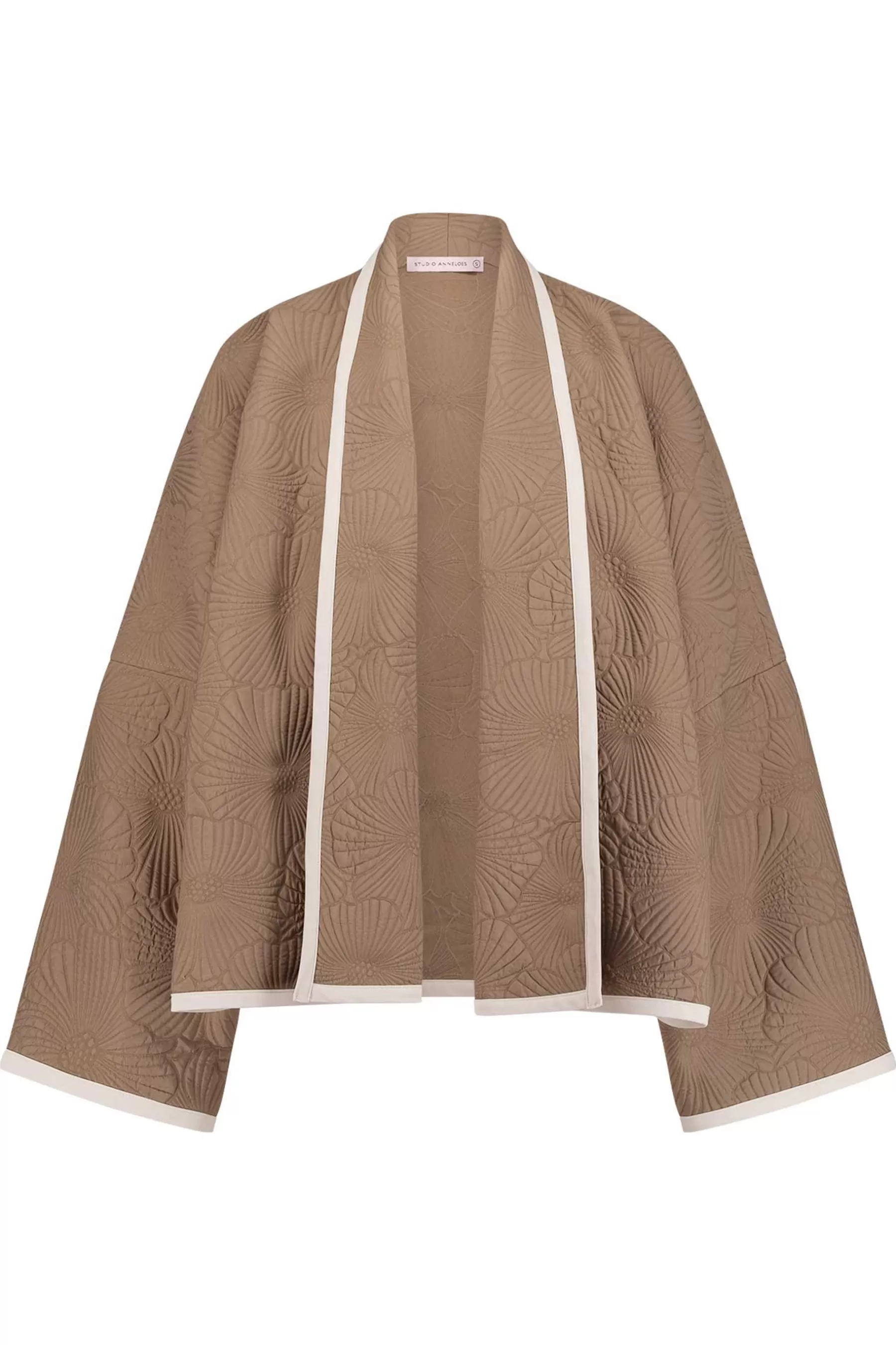 Studio Anneloes Blazers & Jasjes | Jassen<Oralee flower jacquard jacket - latte