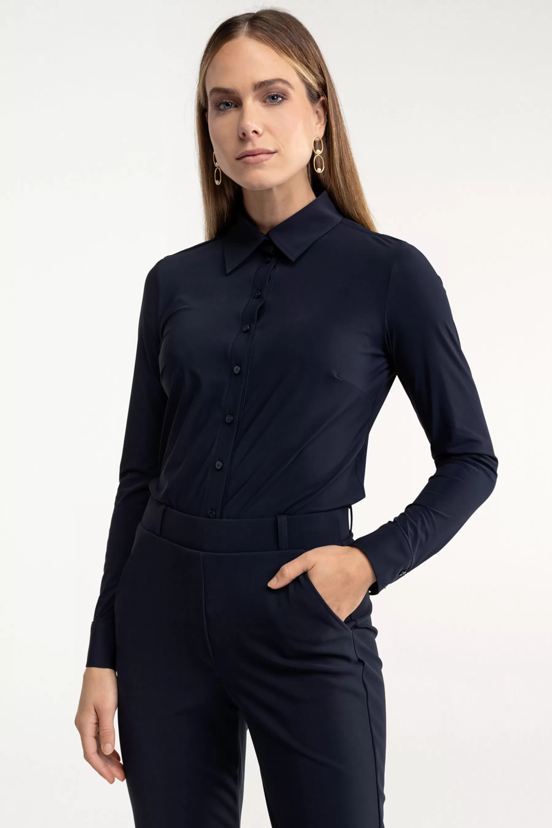 Studio Anneloes Blouses | Essentials<Poppy blouse - dark blue