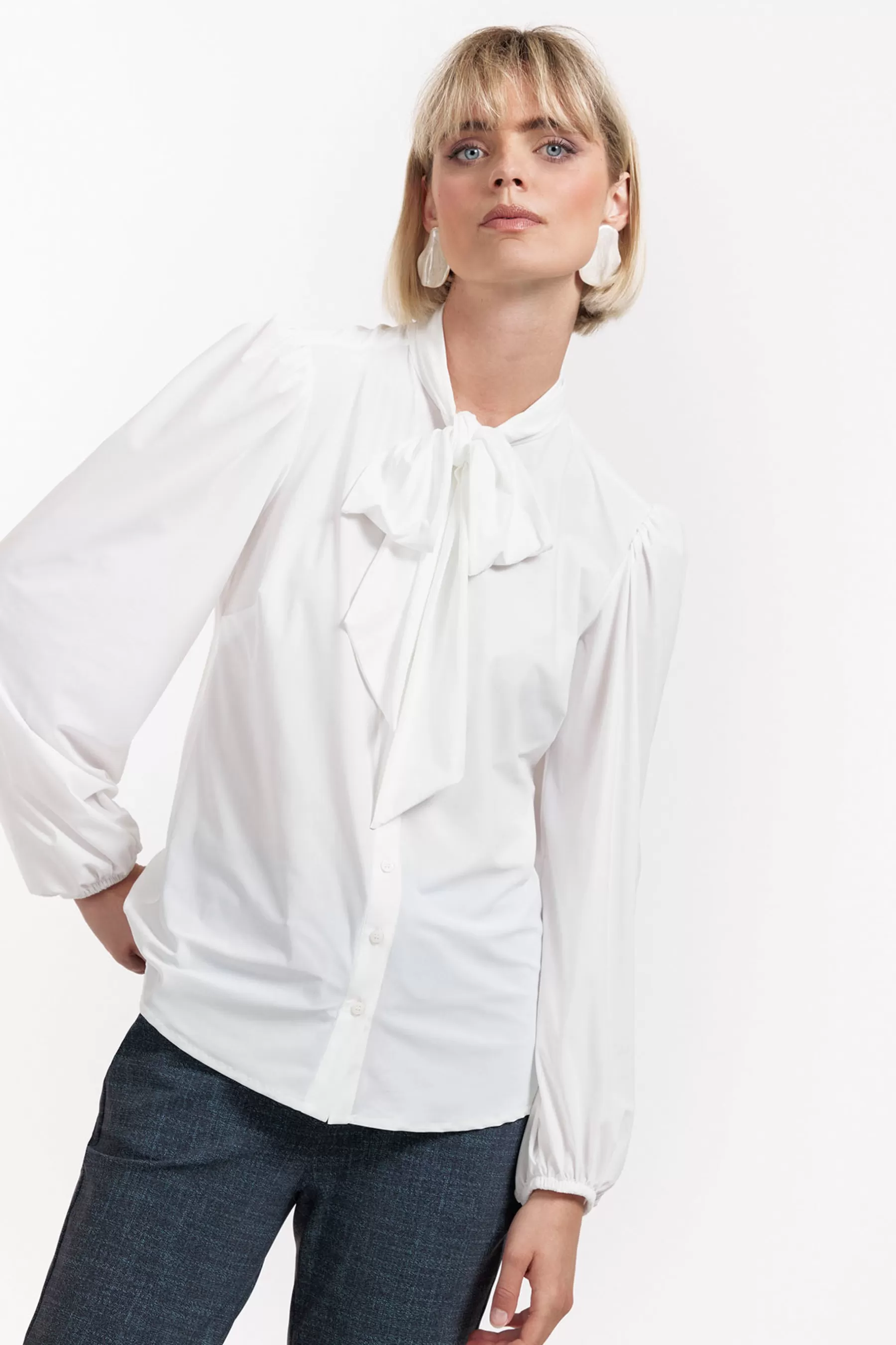 Studio Anneloes Blouses<Poppy bow blouse - off white