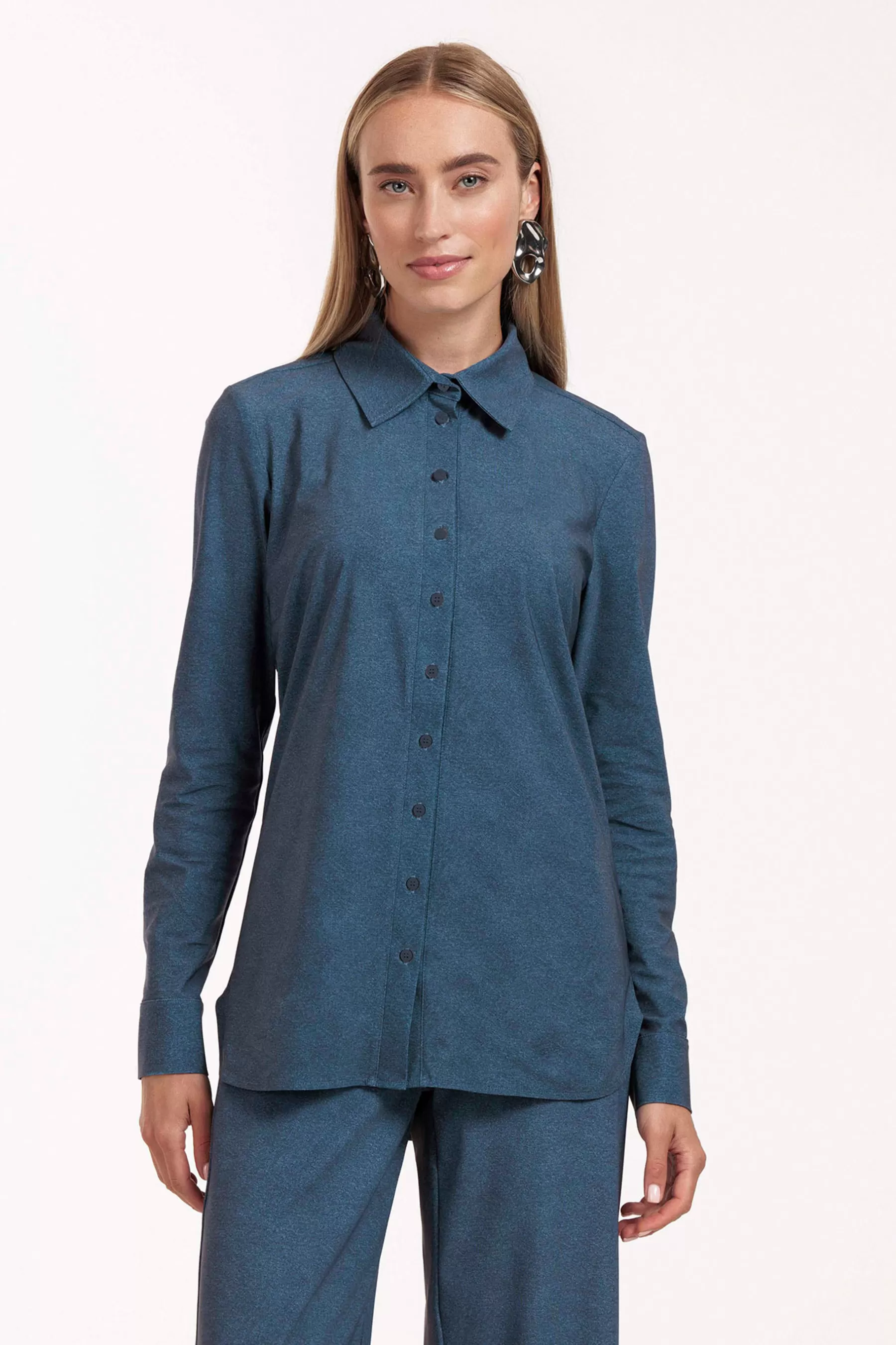 Studio Anneloes Blouses | Essentials<Poppy denim blouse - jeans