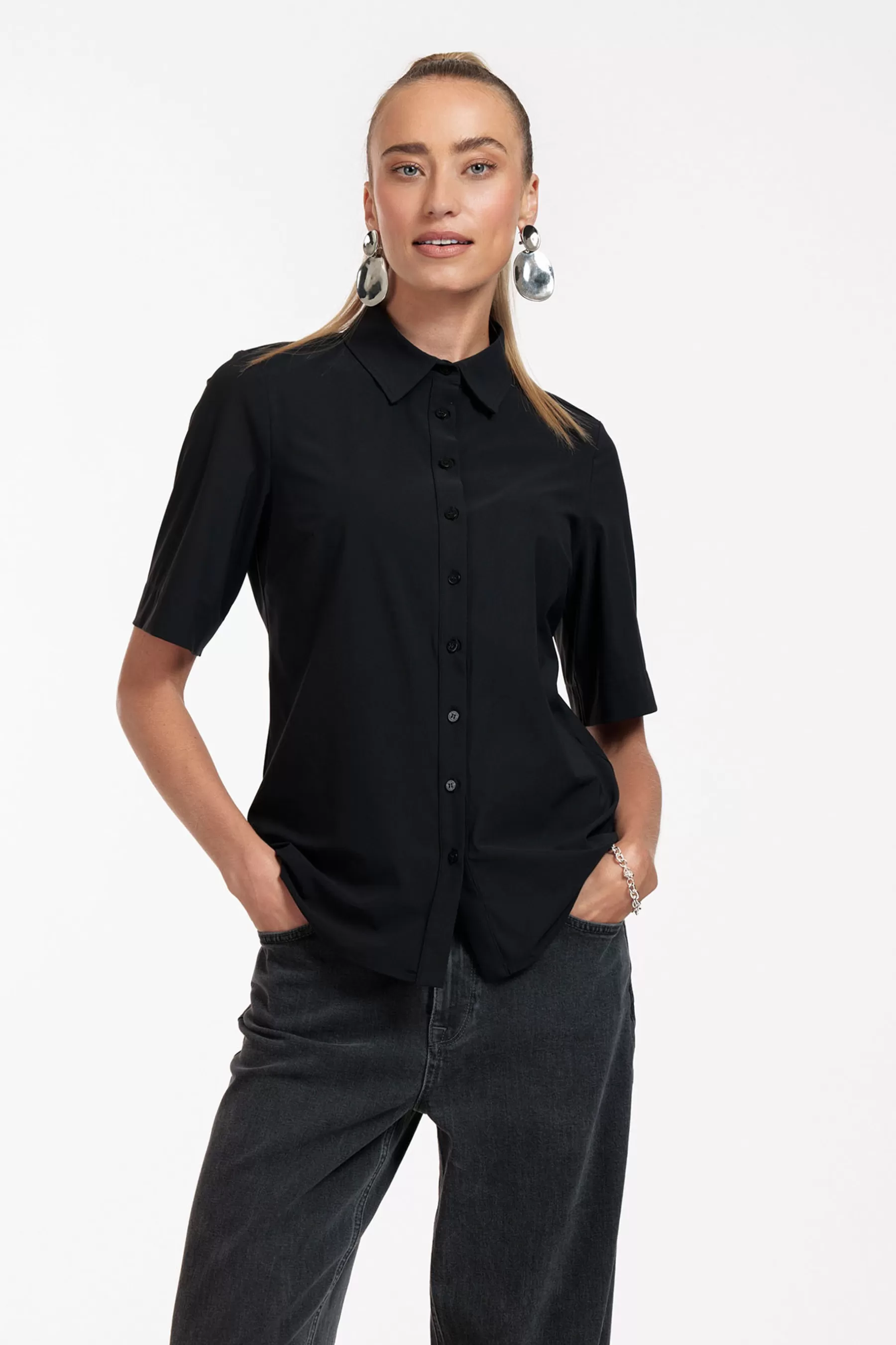 Studio Anneloes Blouses | Shirts & Tops<Poppy SSL shirt - black