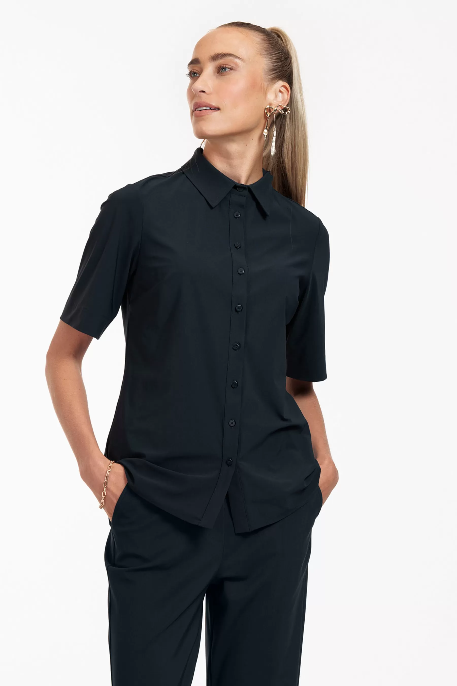 Studio Anneloes Blouses | Shirts & Tops<Poppy SSL shirt - dark blue