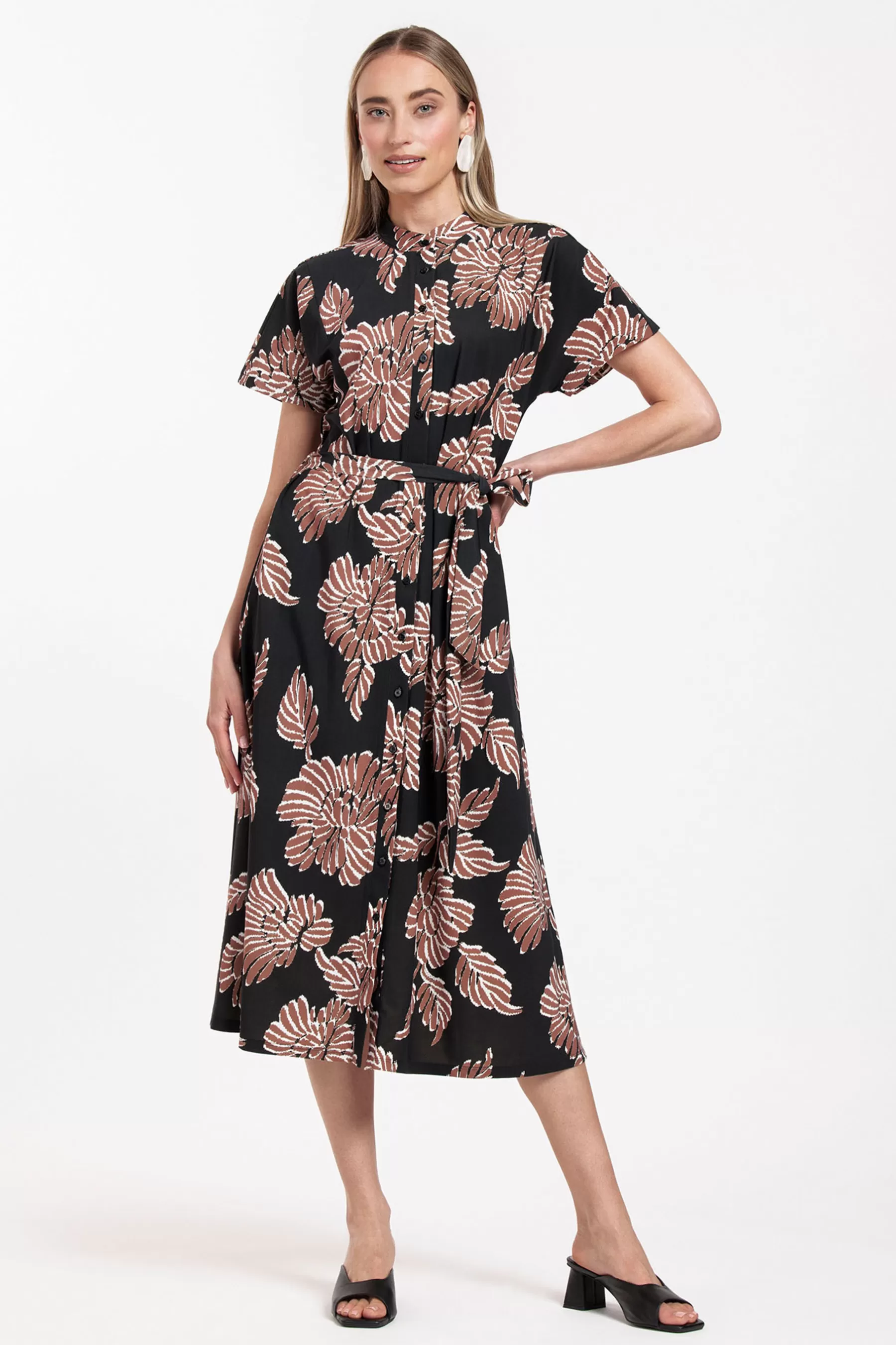 Studio Anneloes Jurken & Rokken<Robin flower dress - black/chocolate