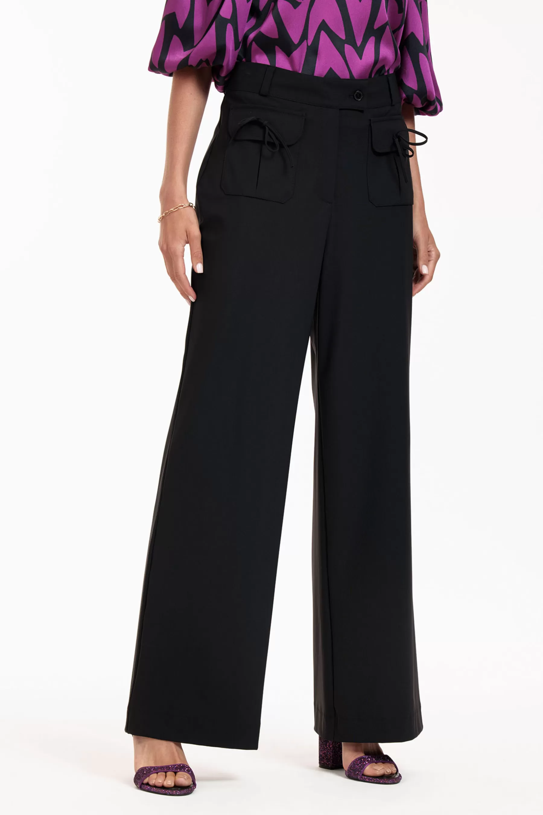 Studio Anneloes Broeken<Romi bow trousers - black