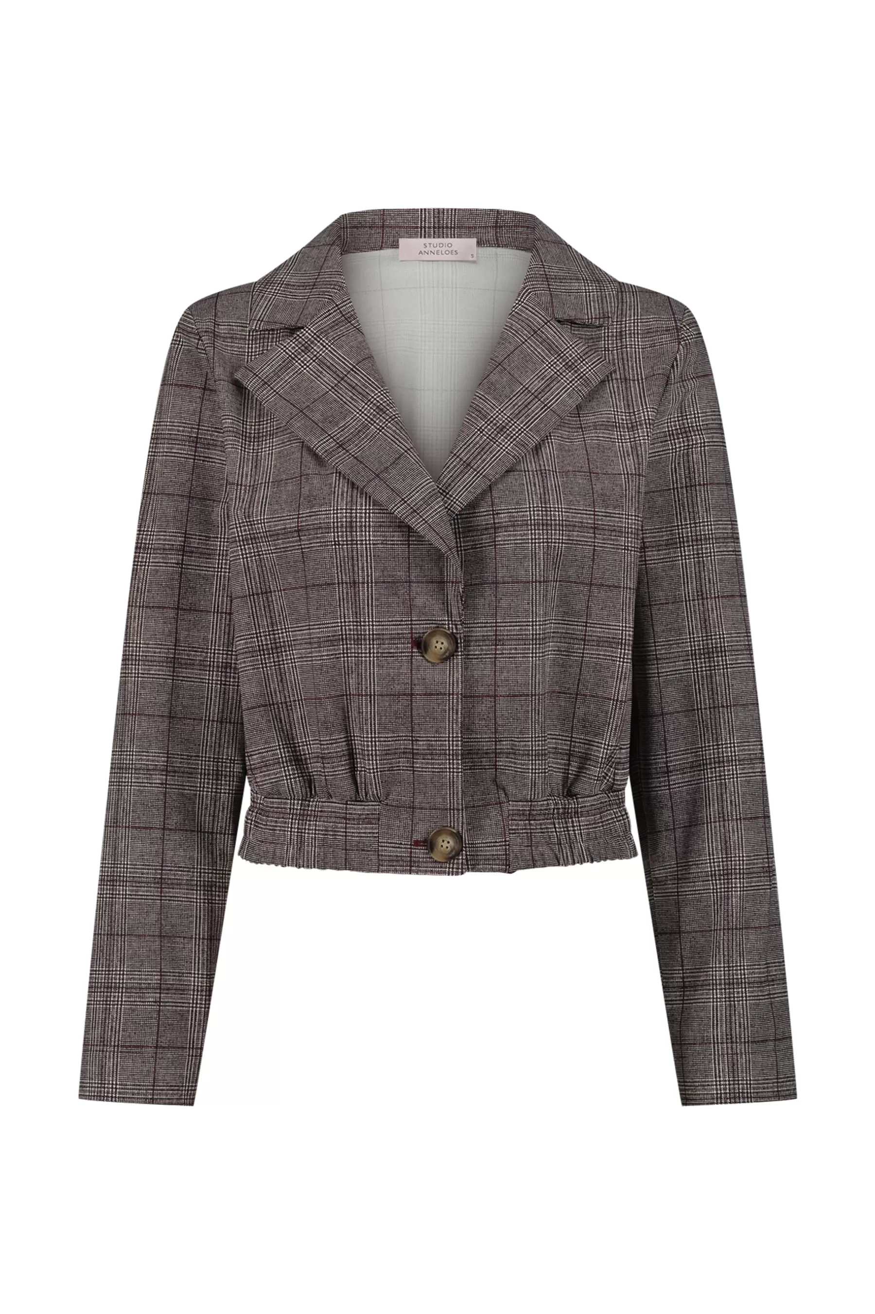 Studio Anneloes Blazers & Jasjes | Jassen<Ruby check jacket - merlot/kit