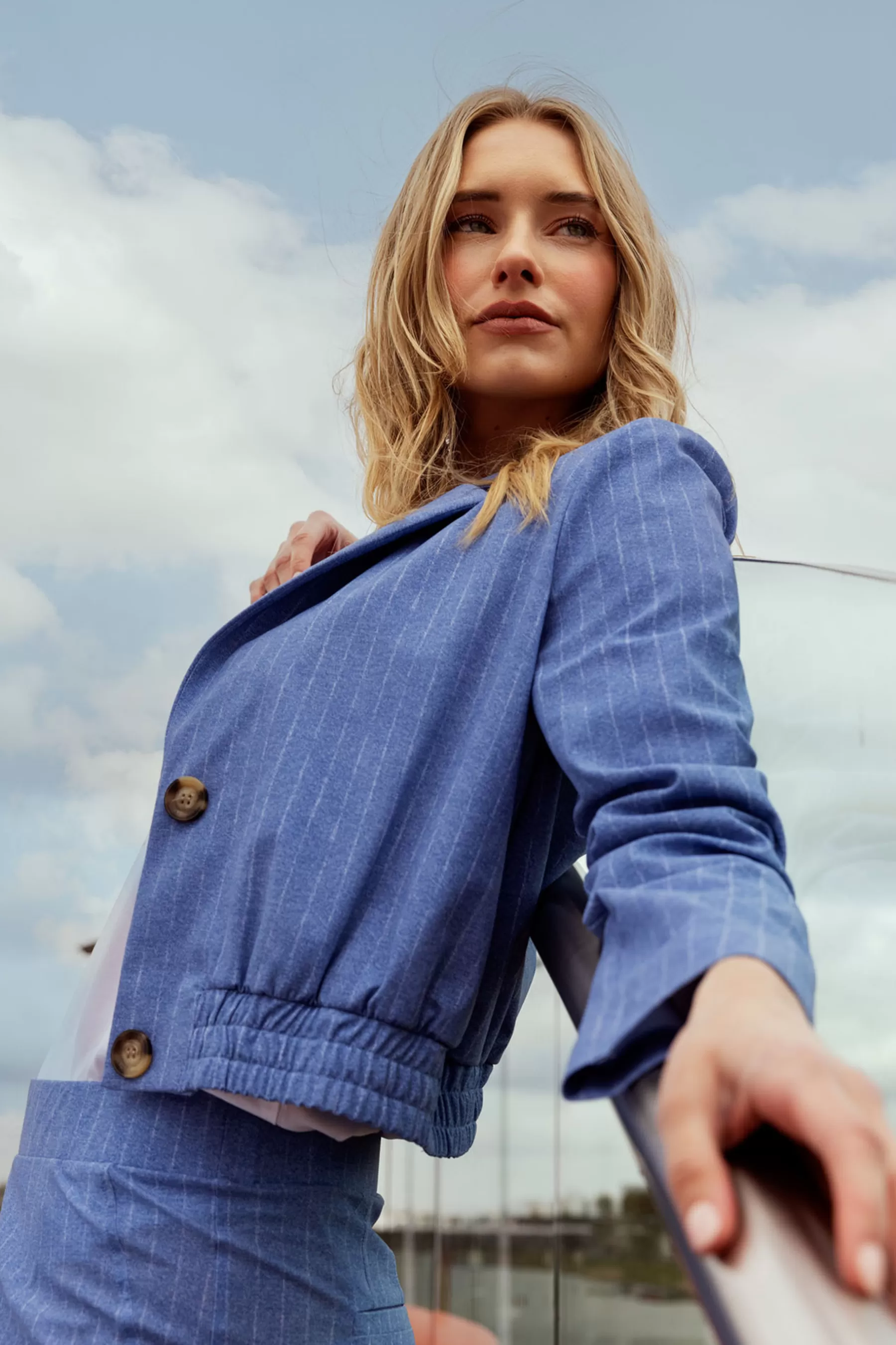 Studio Anneloes Blazers & Jasjes<Ruby pinstripe blazer - denim blue