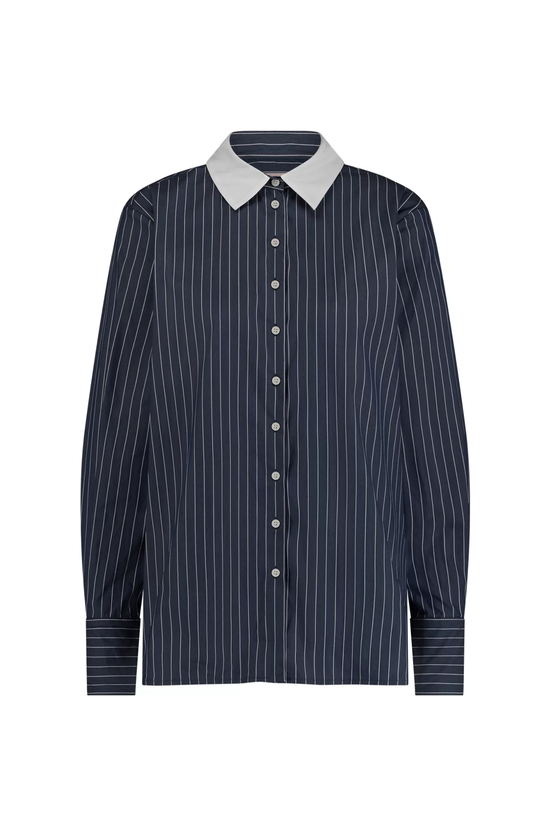 Studio Anneloes Blouses<Sammie poplin stripe blouse - dark blue/off white