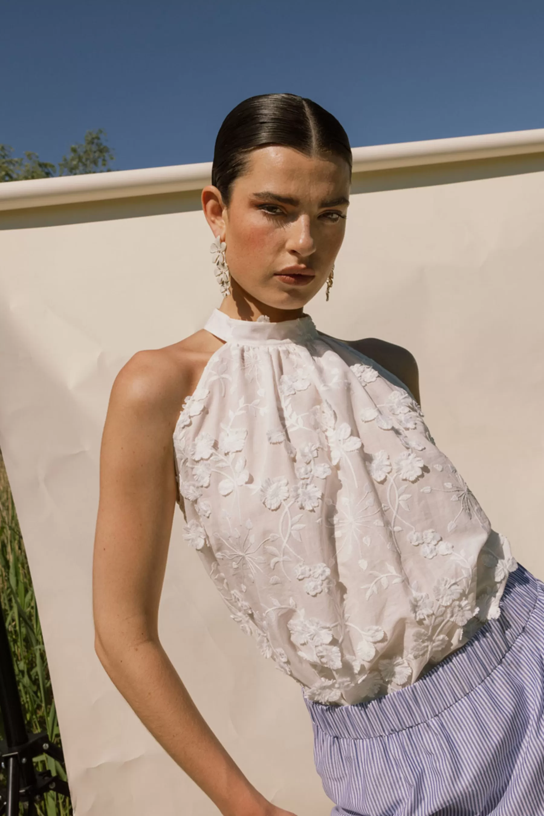 Studio Anneloes Shirts & Tops<Sara fringe embroidery top - off white