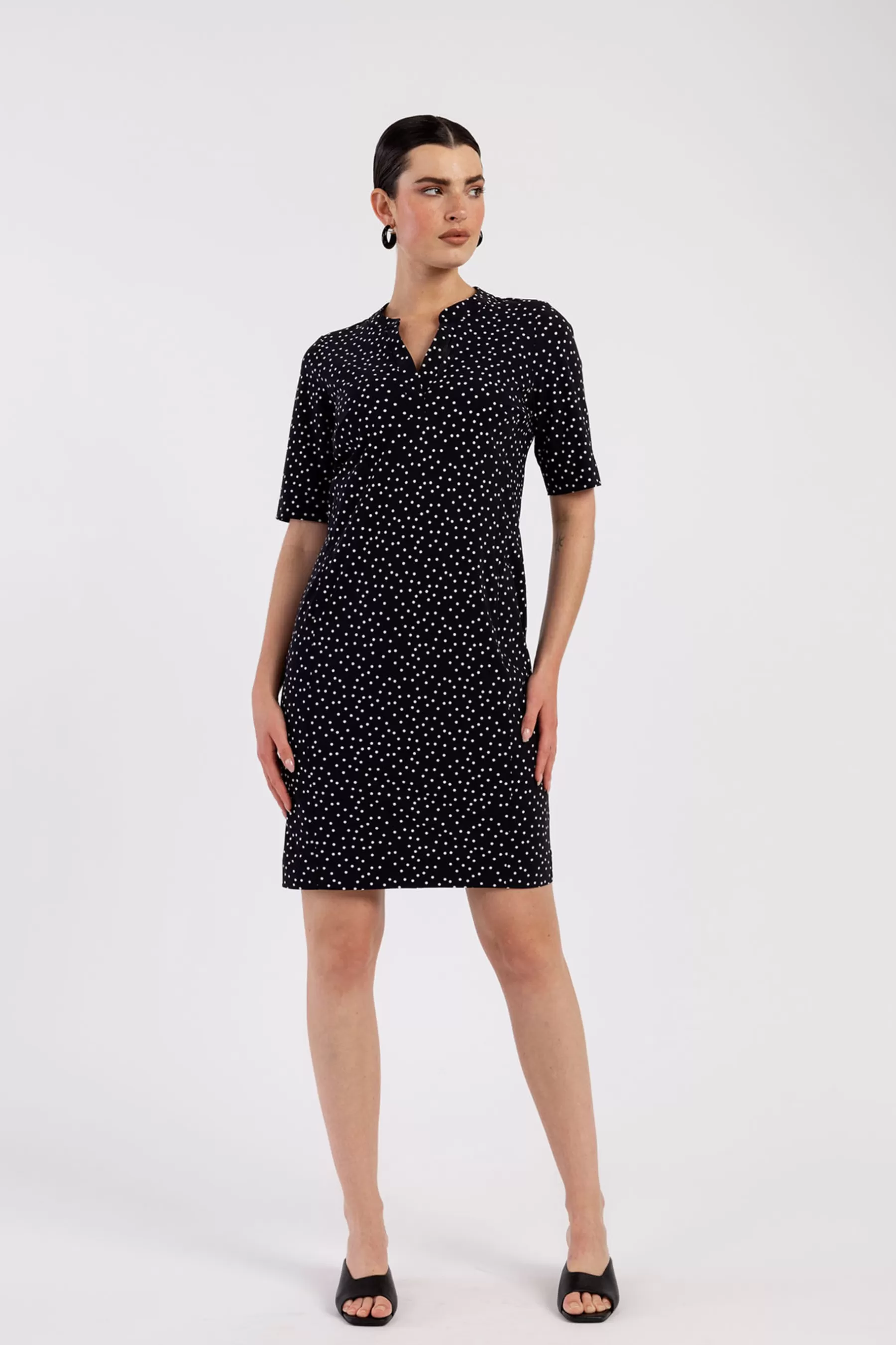 Studio Anneloes Jurken & Rokken<Simplicity irr dot dress - black/off white