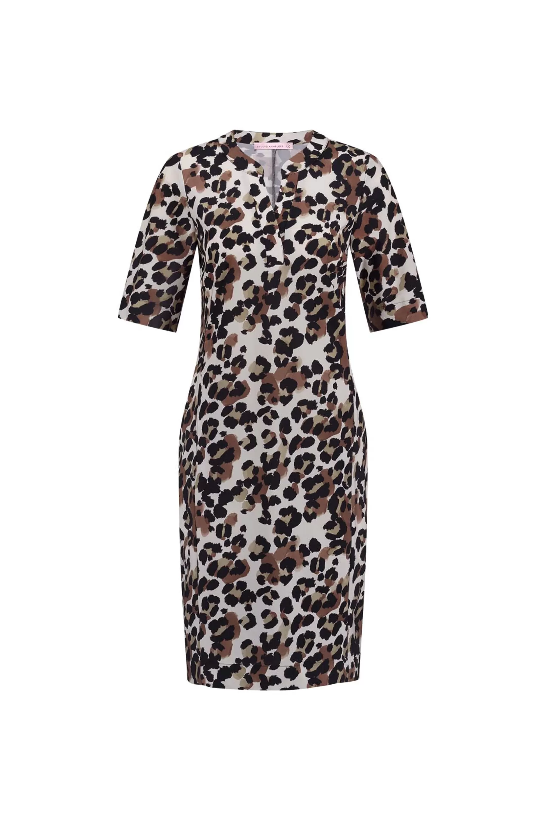 Studio Anneloes Jurken & Rokken<Simplicity leopard dress - kit/chocolate