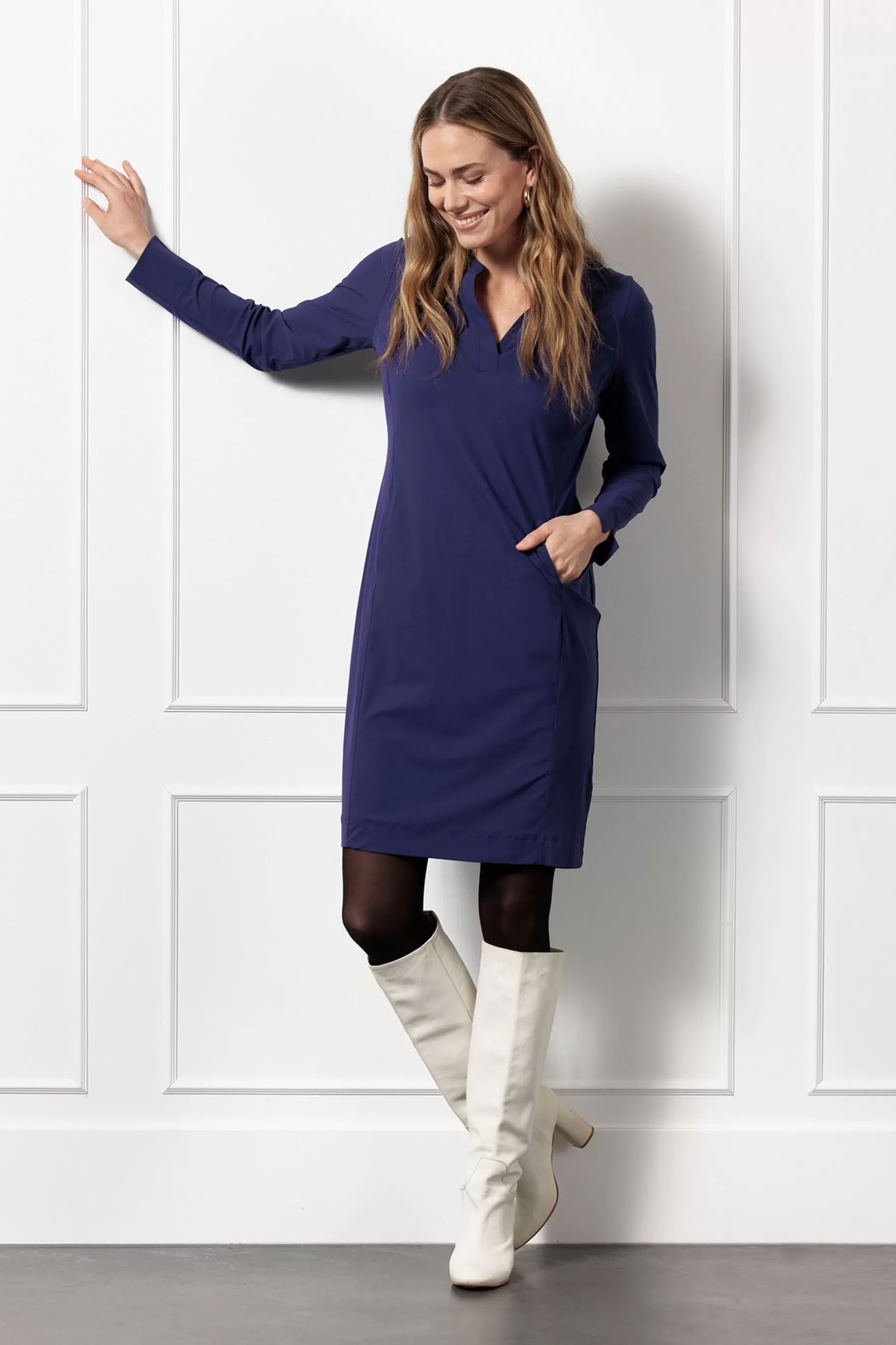 Studio Anneloes Jurken & Rokken<Simplicity long sleeve dress - deep purple