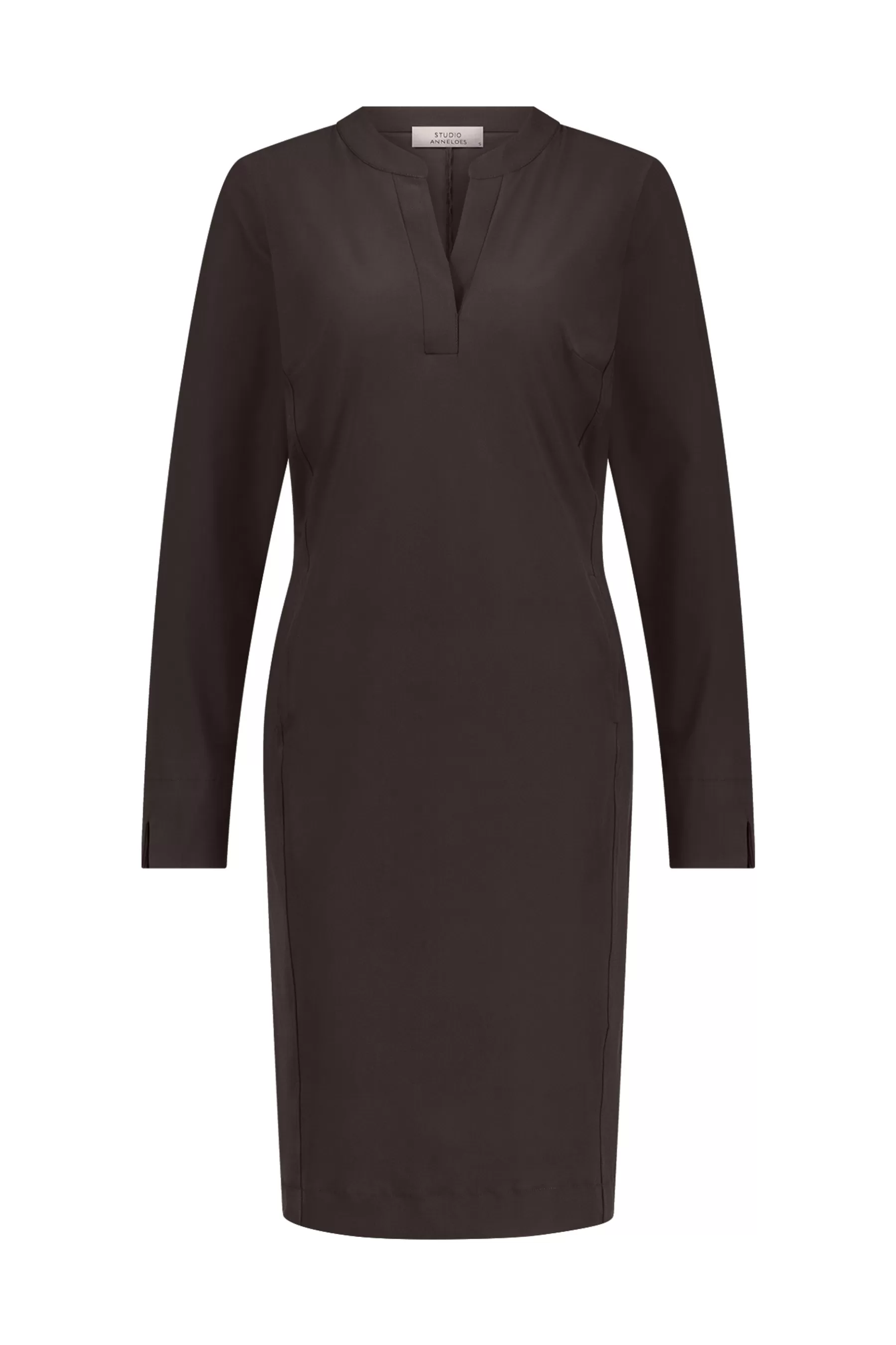 Studio Anneloes Jurken & Rokken<Simplicity long sleeve dress - espresso