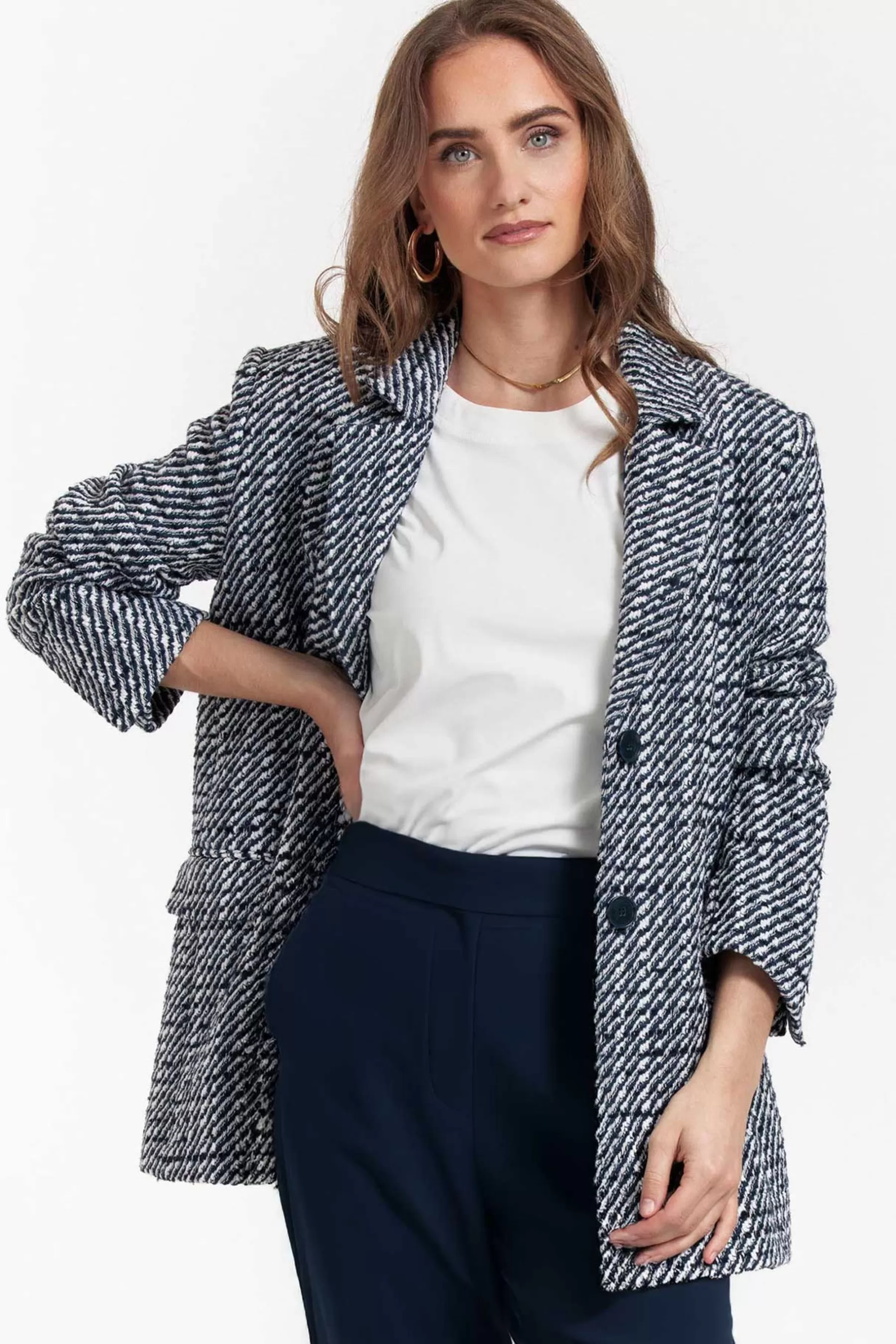 Studio Anneloes Blazers & Jasjes<Sofie tweed blazer - dblue/kit