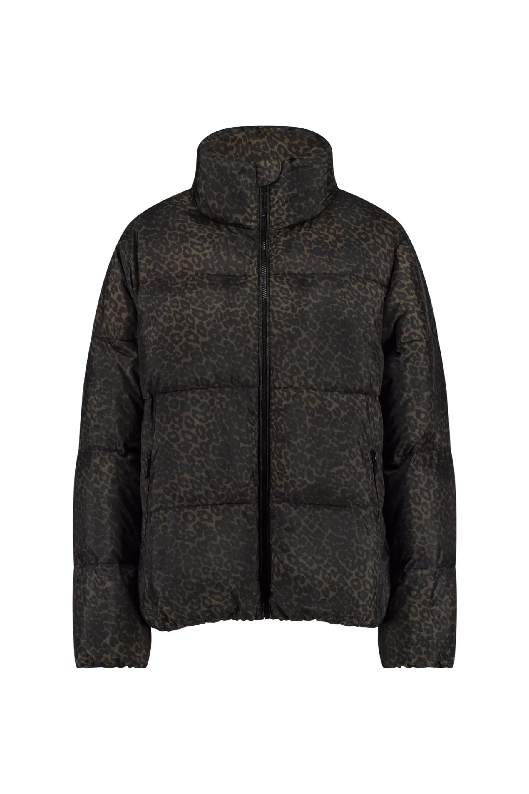 Studio Anneloes Blazers & Jasjes | Jassen<Tanner puffer leopard jacket - new army/black