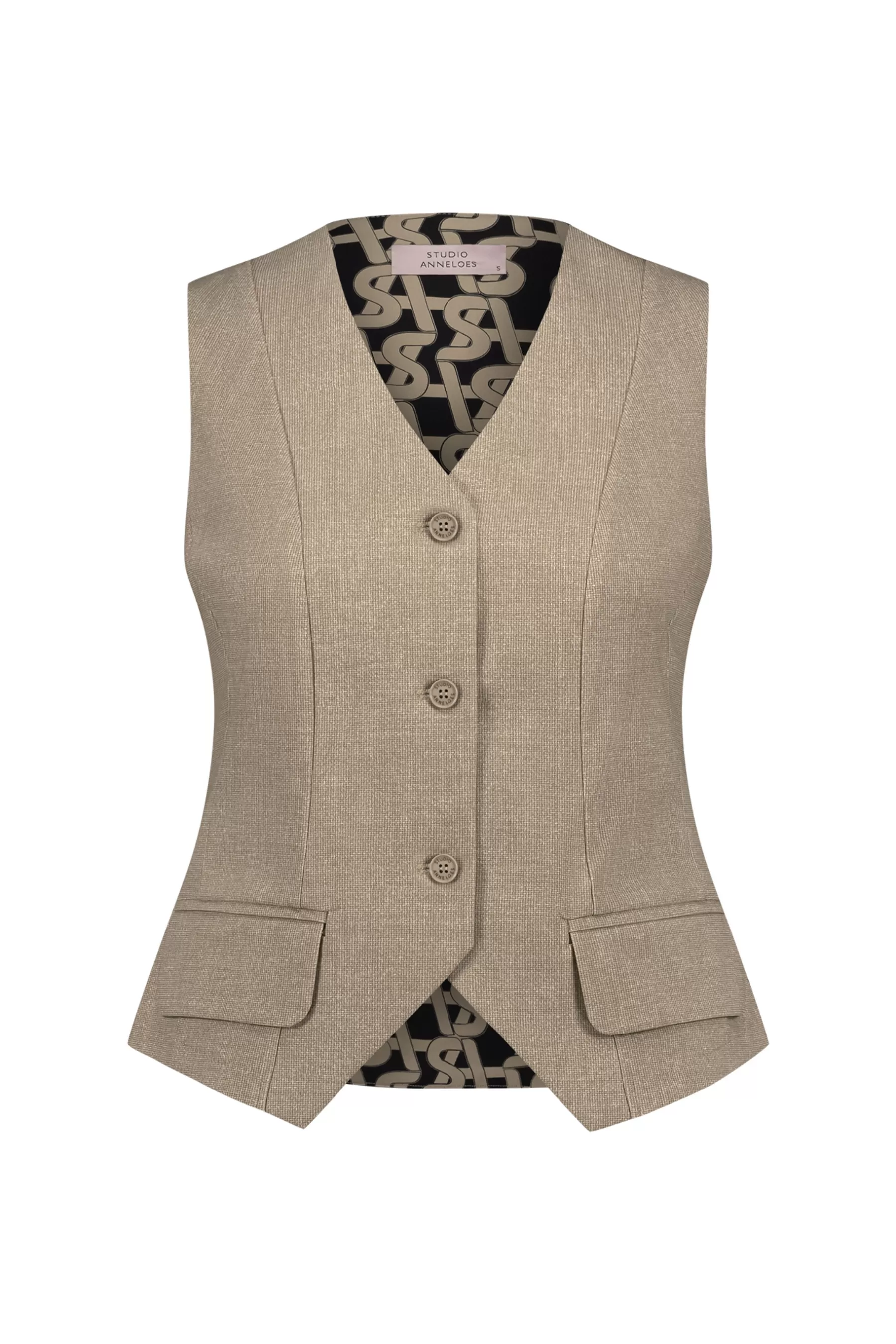 Studio Anneloes Blazers & Jasjes<Trixi structure gilet - latte