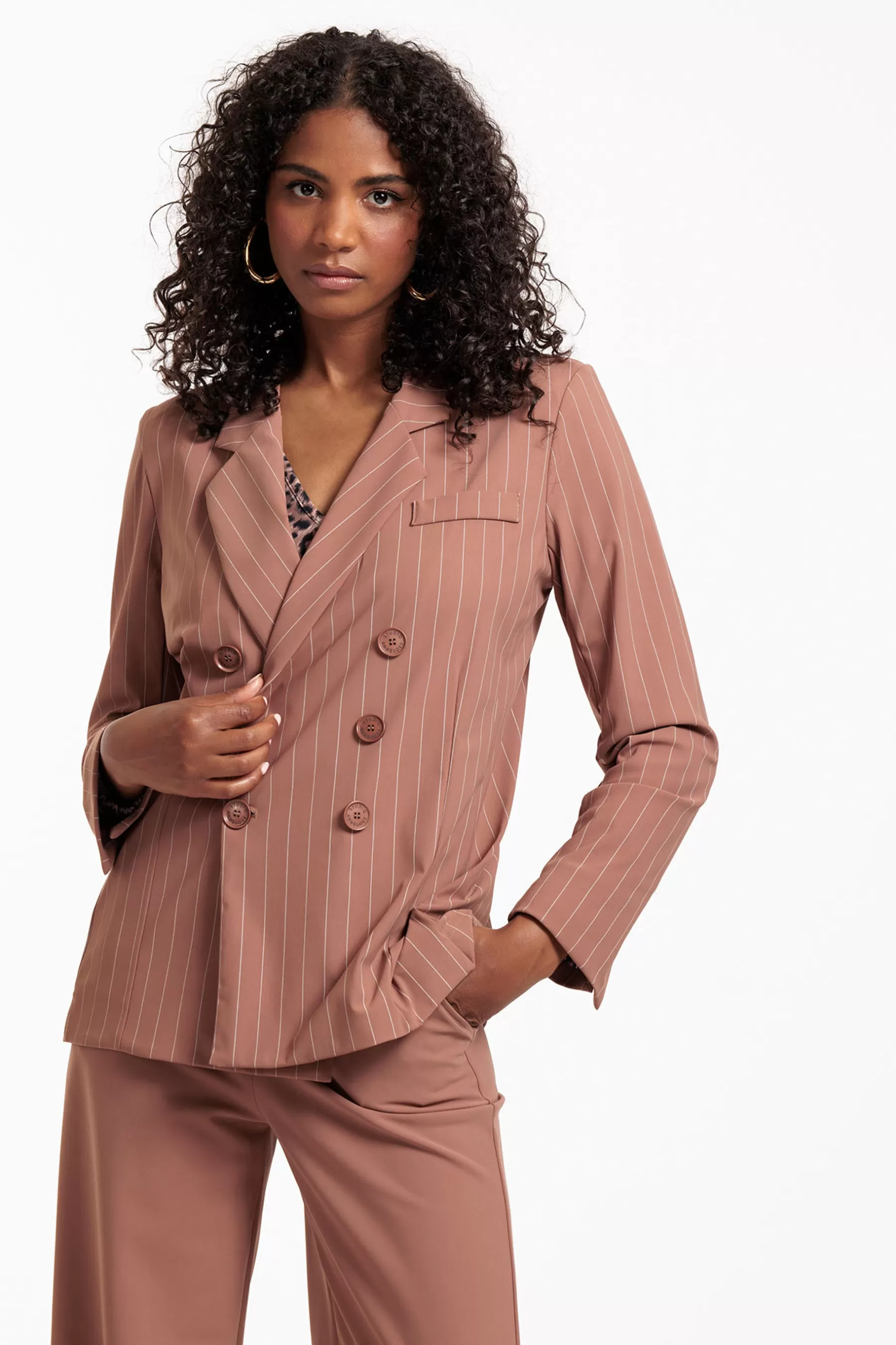 Studio Anneloes Blazers & Jasjes<Violet pinstripe blazer - chocolate/kit