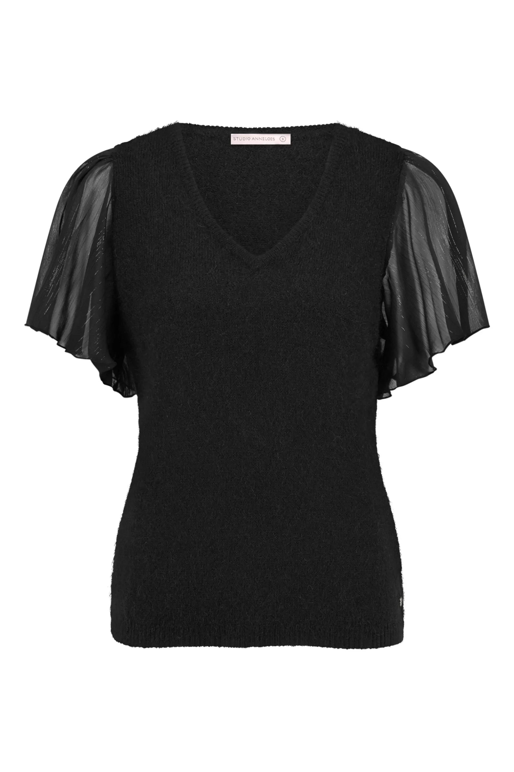 Studio Anneloes Truien & Vesten | Shirts & Tops<Vlinder mohair pullover - black